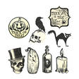Glitteriset Halloweensomisteet 9kpl - Tarrat, bannerit ja muut - 22000 - 1