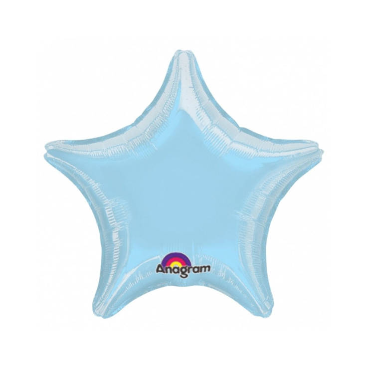 Foliopallo vaalean sininen tähti - Väripallot - 13590 - 1