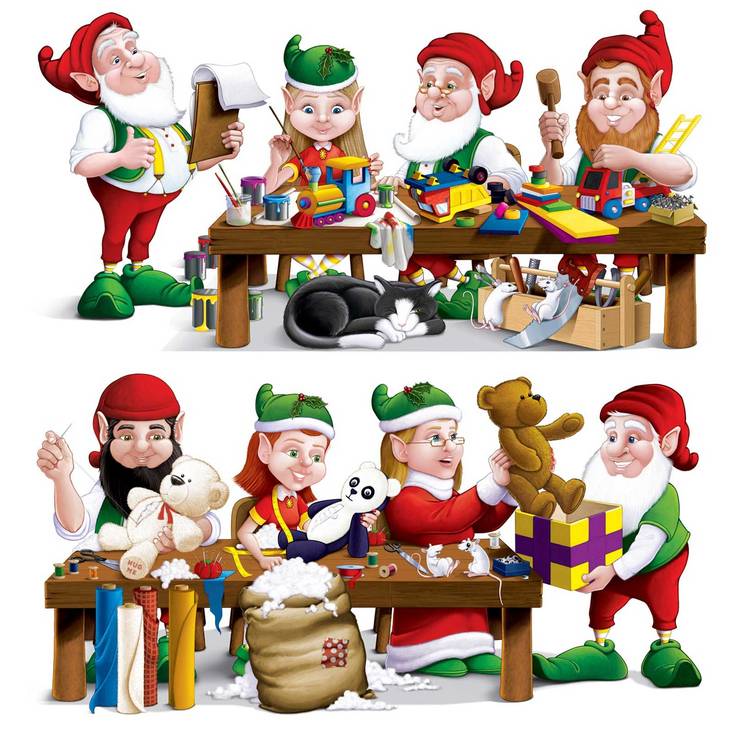 Joulupukin tontut Scenesetters - Joulusomisteet - 20750 - 1