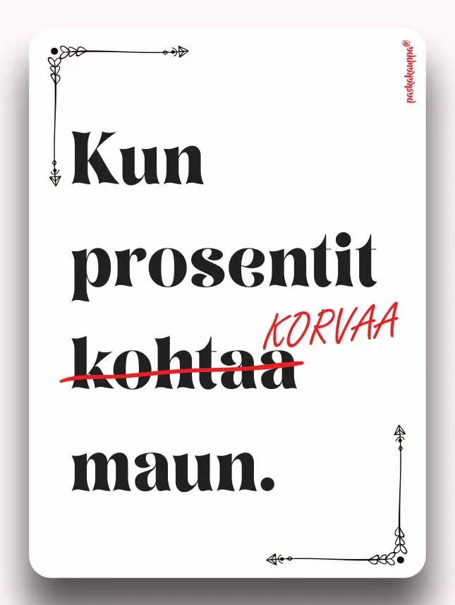 Kun prosentit kohtaai pulloetiketti - Keittiö - 32410 - 1