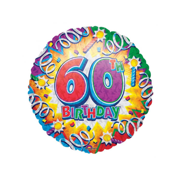 Foliopallo Happy Birthday 60V - Syntymäpäivät - 13451 - 1
