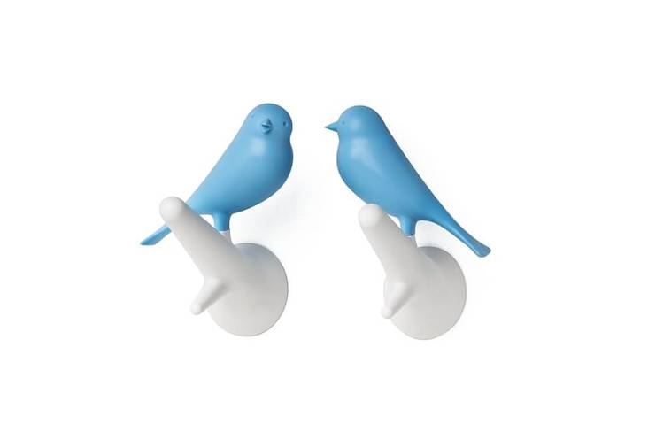 Lintupuukoukut Qualy MUSTA OKSA,BLU LINT - Ripustimet - 31901 - 1