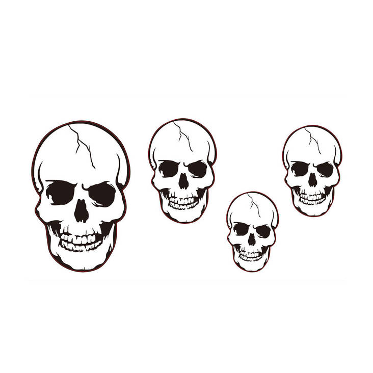 Pääkallo koristeet 4-pack - Pääkallot - 21981 - 1