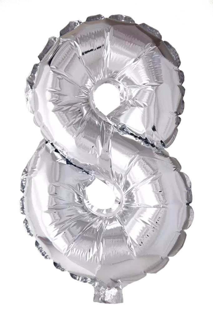 Foliopallo Nro.8 hopea 66cm - Numerot - 32231 - 1