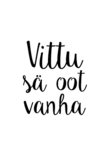 Vittu sä oot vanha kortti - Postikortit - 30702 - 1
