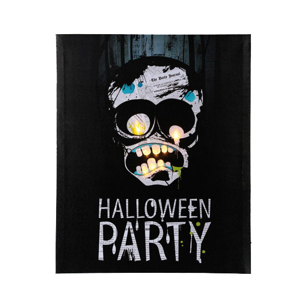 Halloween party Pääkallo Ledeillä - Tarrat, bannerit ja muut - 19422 - 1