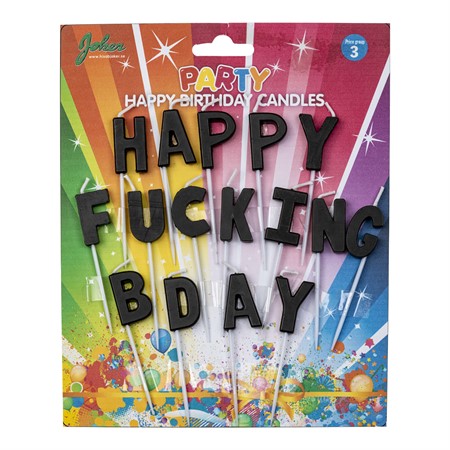 Happy fucking bday kyntiilät musta - Synttärit - 31022 - 1