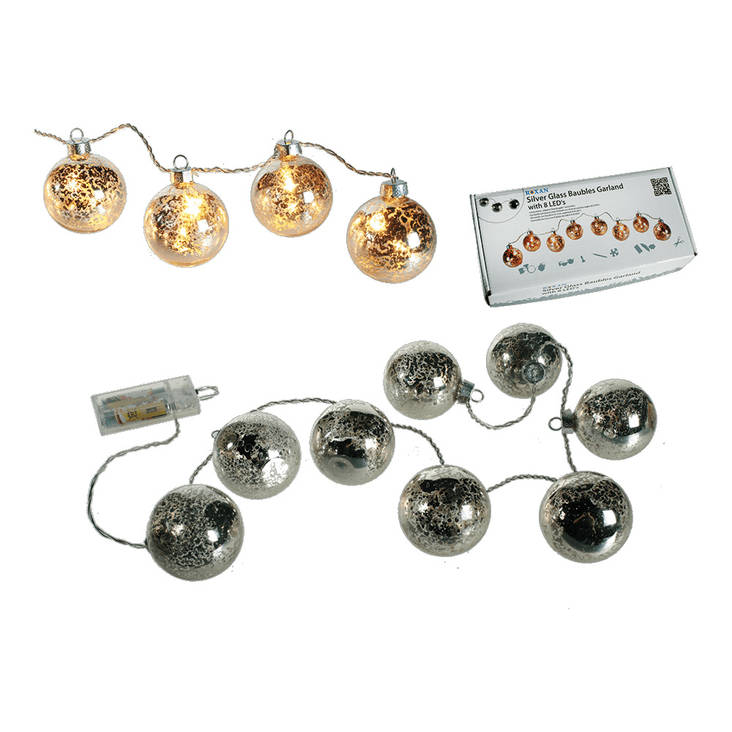 Hopeapallo Led-valot - Joulusomisteet - 20792 - 1