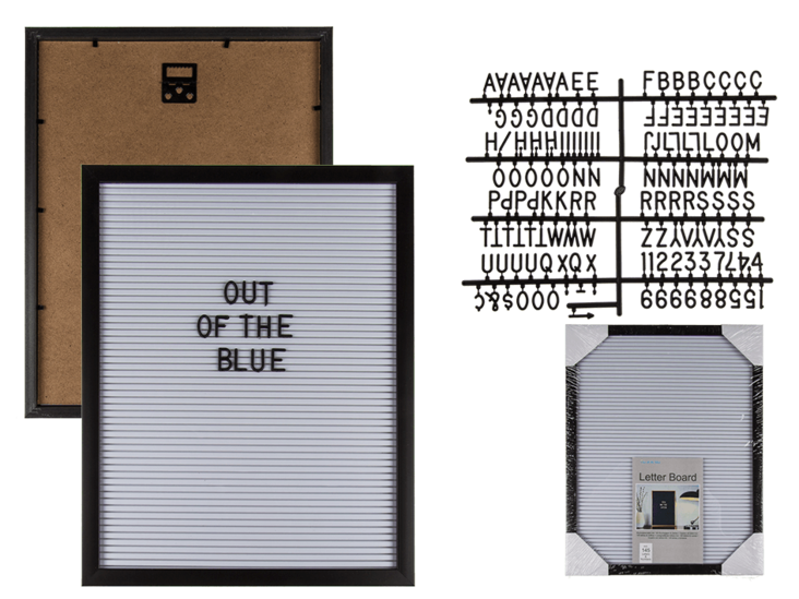 Kirjaintaulu sis.numerot ja kirjaimet - Säilytys ja telineet - 21702 - 3