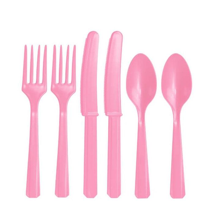 Lasten ruokailusetti Pinkki - Välineet ruokailuun - 21402 - 1