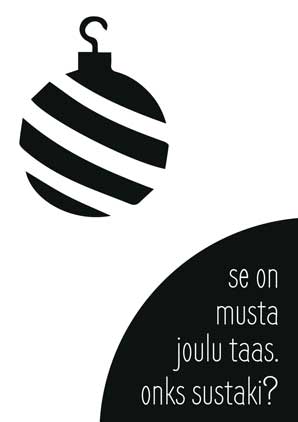 Musta joulu kortti - Postikortit - 30732 - 1
