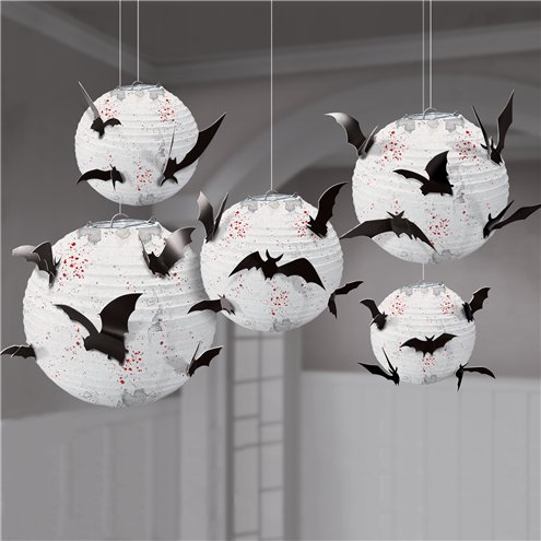 Paperi lyhdyt lepakoilla - Tarrat, bannerit ja muut - 30352 - 1