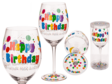 Iso Happy Birthday viinilasi - Shampanjalasit - 22133 - 1