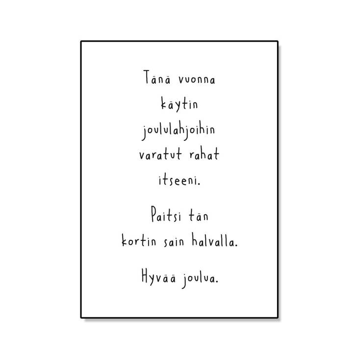 Jouluostoksilla joulukortti - Postikortit - 32123 - 1
