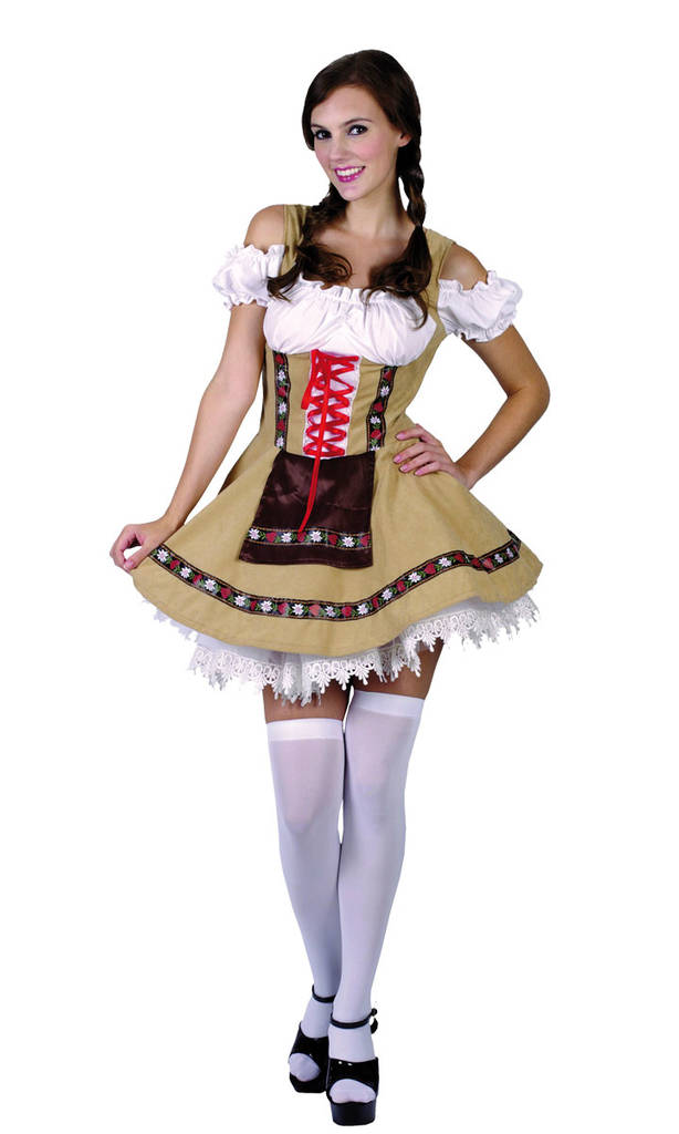 Tirolilainen Tyttö Naamiaisasu Dlx - Hassun hauskat asut - 16293 - 1