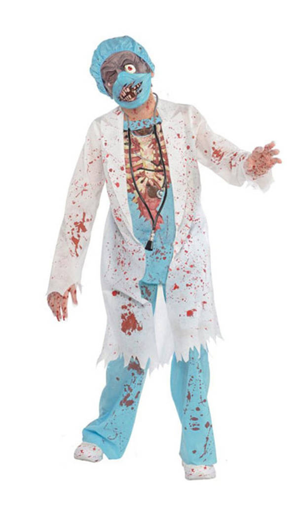 12-14V Zombie Lääkäri Halloweenasu - Kauhu ja vampyyrit - 21944 - 1