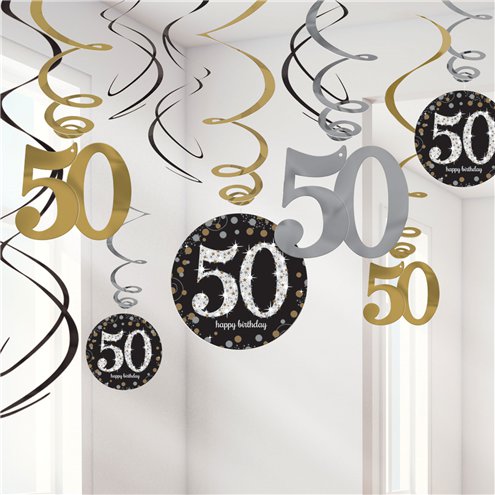 50V roikkuvat Happy Birthday koristeet - Synttärit - 21014 - 2