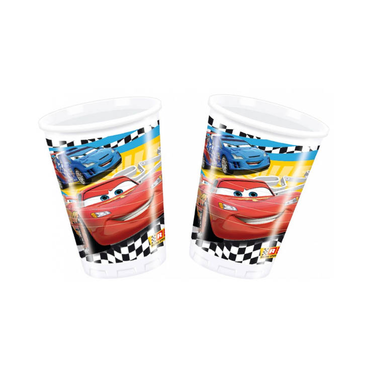 Autot kisaa muovimukit, 8kpl - Autot (Disney Cars) - 18864 - 1