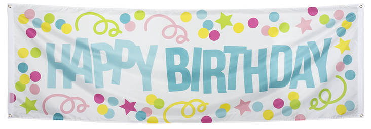 Happy birthday banneri - Synttärit - 30164 - 1