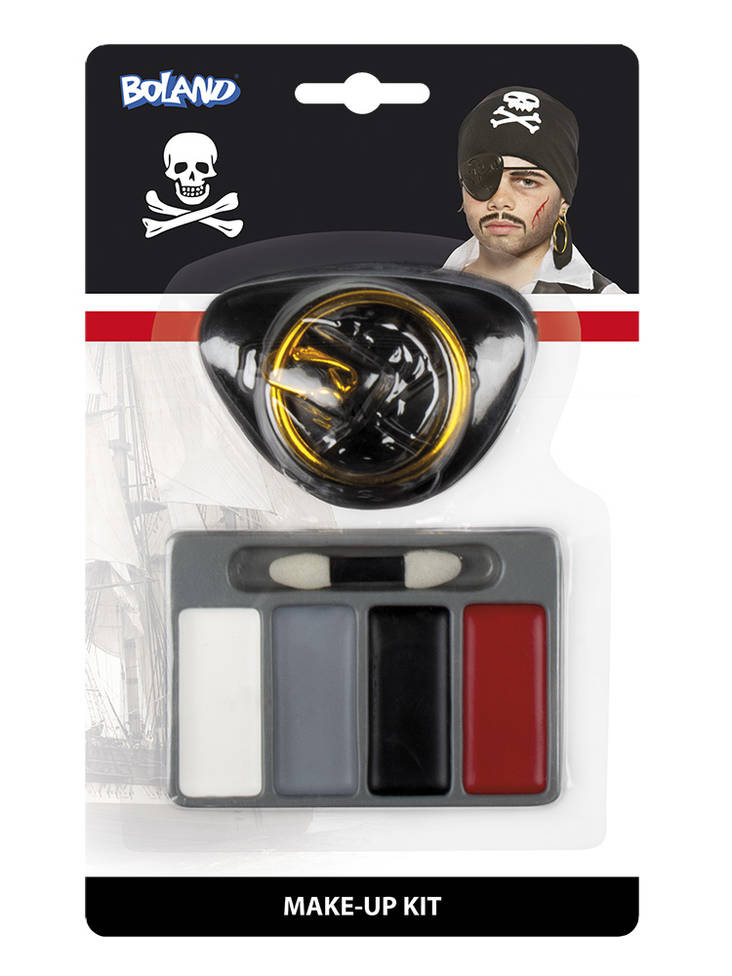 Merirosvo kasvoväri setti silmälapulla - Kasvovärit - 30054 - 1