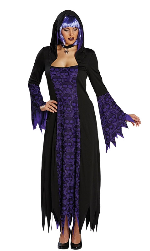 Pääkallomekko halloweenasu - Kauhu ja noidat - 21254 - 1