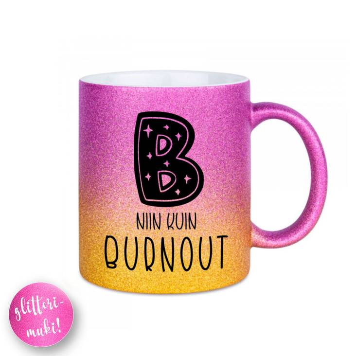 Puhki, poikki, prkl glittermuki - Kahvikupit - 32184 - 1