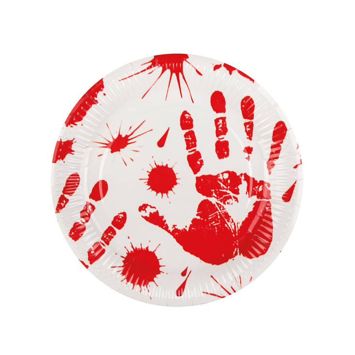 Verijälki lautanen 6kpl - Halloween / Kauhu - 20224 - 1