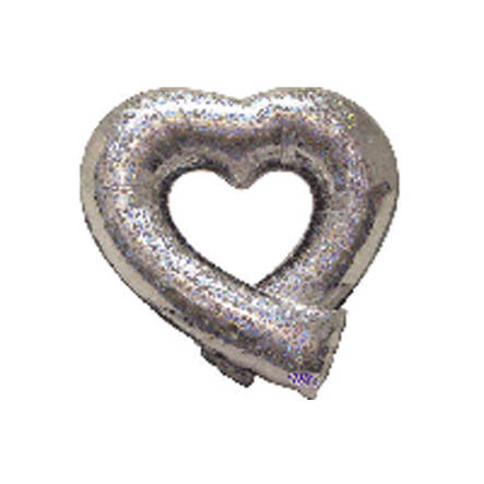 Foliopallo Hopeasydän - Sydän - 13225 - 1