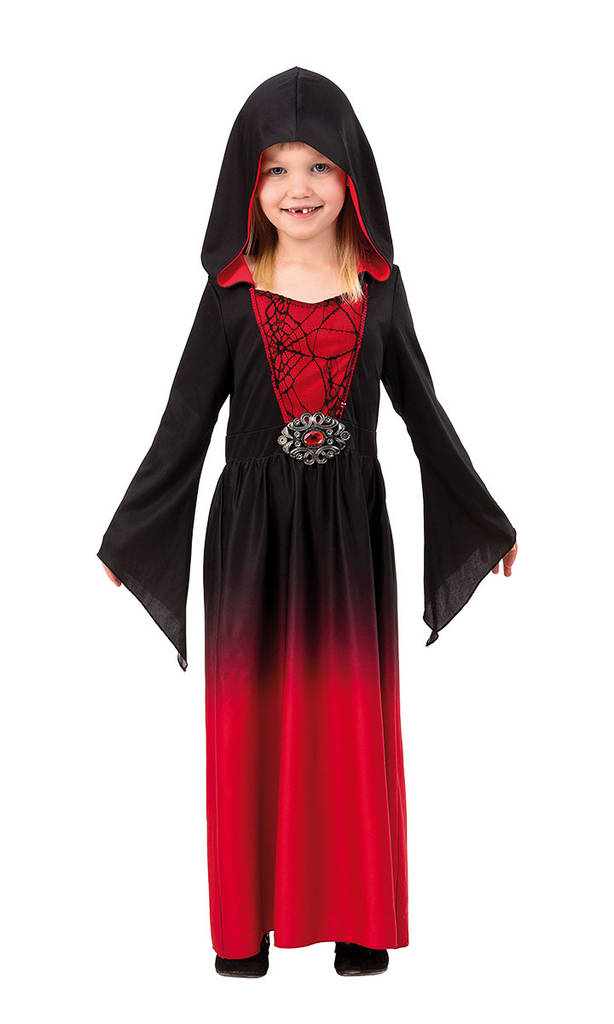 07-12V Punainen velho-noita Halloweenasu - Kauhu ja noidat - 21275 - 1