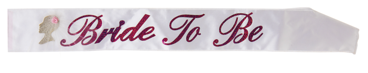 Bride to Be valkoinen nauha - Nauhat ja säärystimet - 16865 - 3