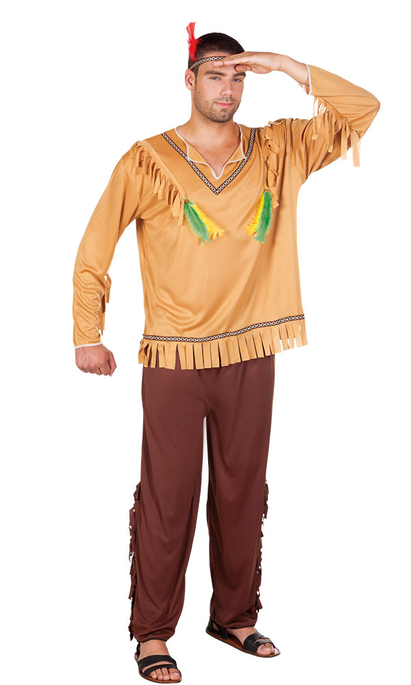 Intiaani Ruskea Kotka naamiaisasu - Merirosvot ja villilänsi - 20955 - 1