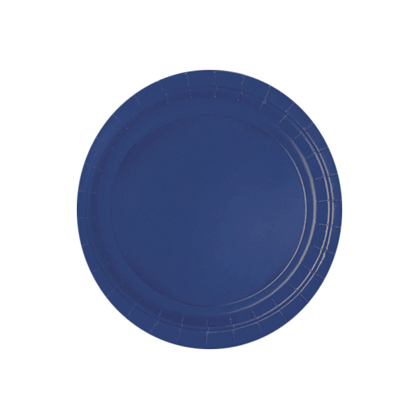 Keskikokoinen pahvilautanen tumman sininen 8kpl - Sininen - 18735 - 1