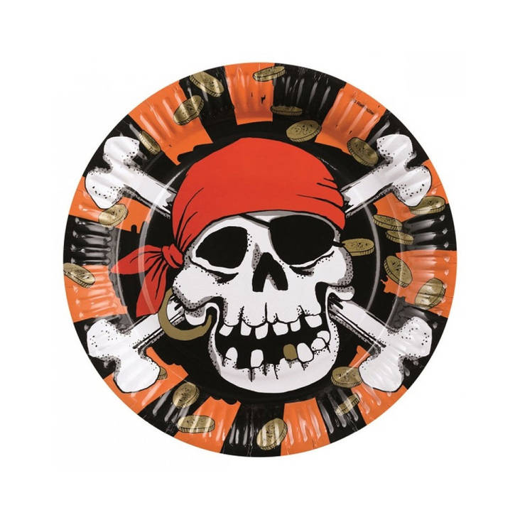 Merirosvo Lautaset 8kpl - Merirosvot - 10045 - 1