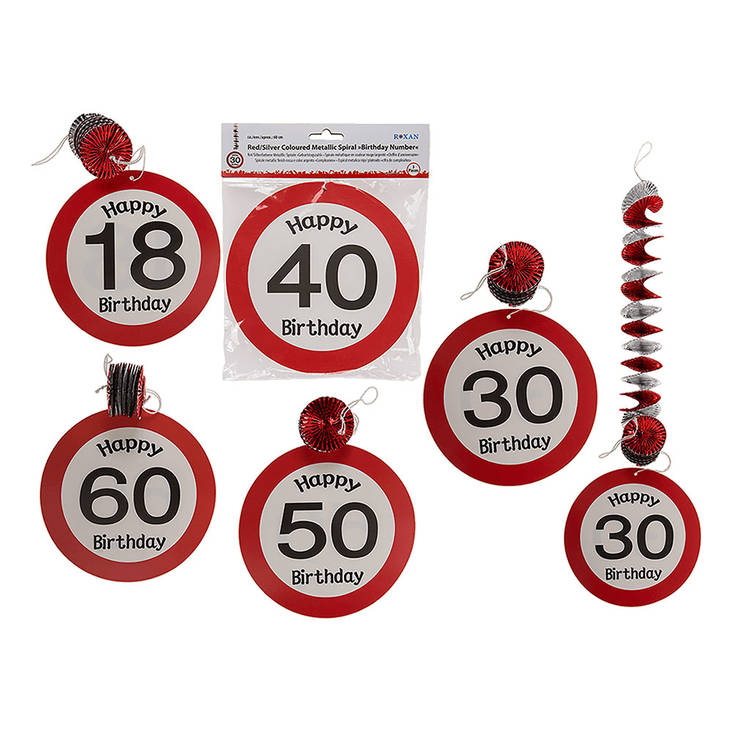 Roikkuvat Happy Birthday kiekurat - Synttärit - 21535 - 1