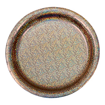 Ruusukulta hologrammi lautaset - Vauvakutsut / Baby Shower - 31035 - 1