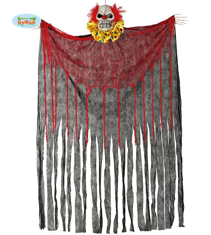 Seinä/oviverho koriste Clowni valo/ääni - Isot somisteet - 30525 - 1