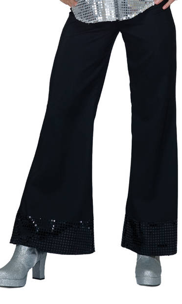 Hippi housut mustat kimalteilla - Disco ja 1900-luku - 18436 - 2