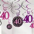 40V roikkuvat Happy Birthday koristeet P - Synttärit - 30366 - 1