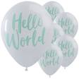 Hello World Ruusu ilmapallot - Vauvakutsut / Baby Shower - 21056 - 1