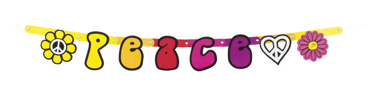 70´s Peace Banneri - 60-70-Luku (Hippi) - 22186 - 1