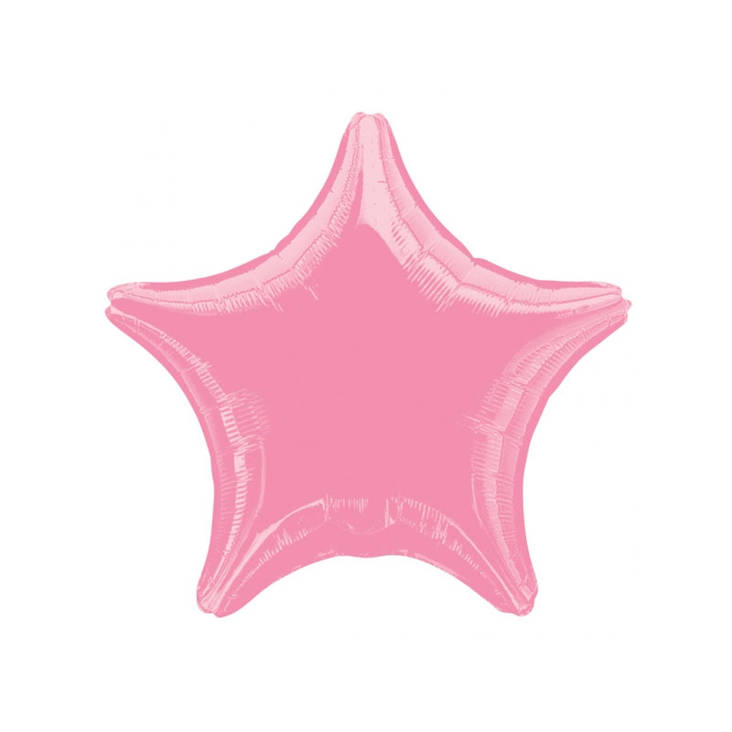 Foliopallo pinkki tähti - Väripallot - 13576 - 1