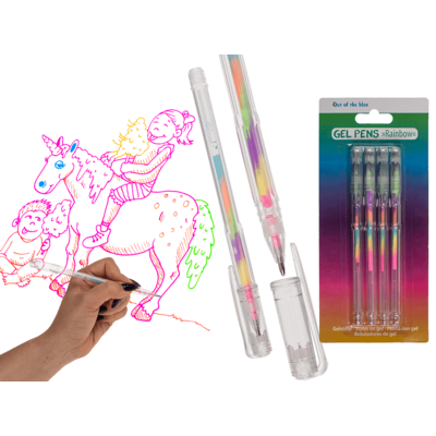 Geelikynät rainbow 4kpl - Kynät ja kumit - 31446 - 1