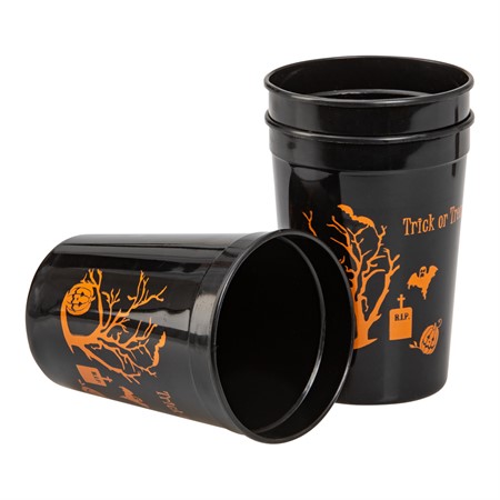 Hallloween Muovimuki 4pack - Oranssi - 20326 - 2