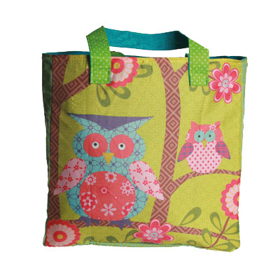 Iso Pöllöpussi Vihreä tai sinipohjainen - Kassit ja harjat - 14756 - 4