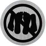 Metalli lätkä -Kieltomerkki jalat - Lätkät - 10756 - 5