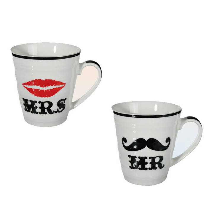 Motit Mr.& Mrs. 2kpl - Kahvikupit - 20846 - 2