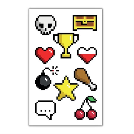 Tatuointisetti Pixel - Tatuoinnit - 32106 - 1