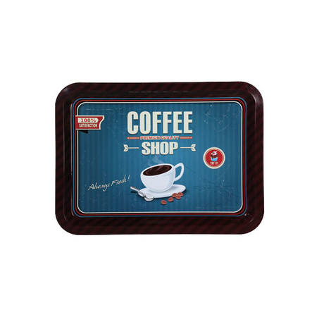 Tarjotin Coffee Shop (Sininen pohja) - Telineet - 20037 - 1