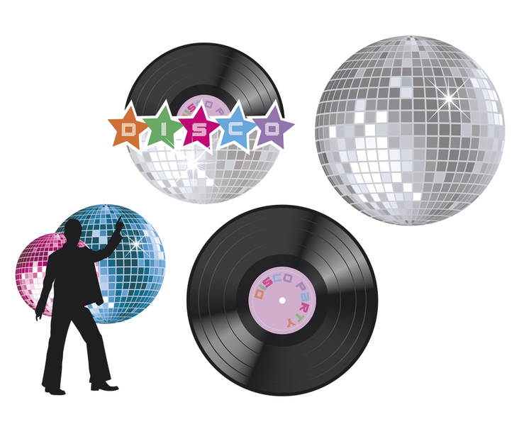 70´s seinä discopallo - 60-70-Luku (Hippi) - 22197 - 1