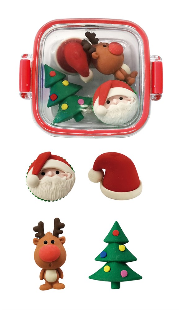 Jouluinen pyyhekumisetti - Kynät ja kumit - 31587 - 1